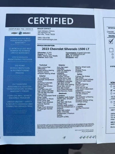2023 Chevrolet Silverado 1500 LT