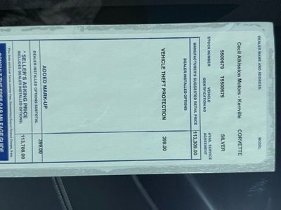 2026 Chevrolet Corvette E-Ray 1LZ