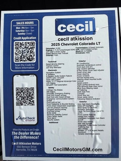 2025 Chevrolet Colorado WT/LT