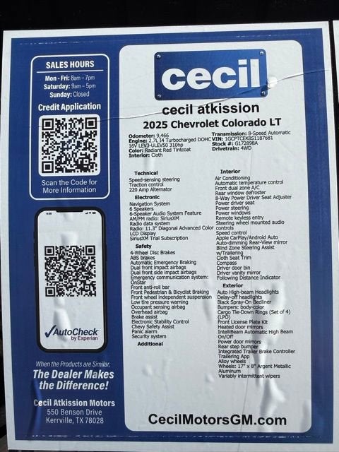 2025 Chevrolet Colorado WT/LT