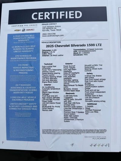 2025 Chevrolet Silverado 1500 LTZ